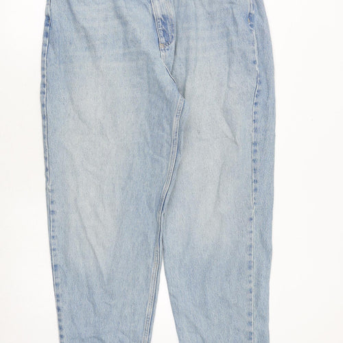 ASOS Womens Blue Cotton Mom Jeans Size 34 in L30 in Regular Zip