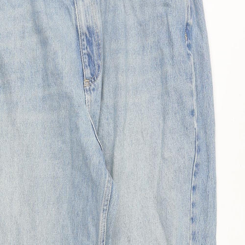 ASOS Womens Blue Cotton Mom Jeans Size 34 in L30 in Regular Zip