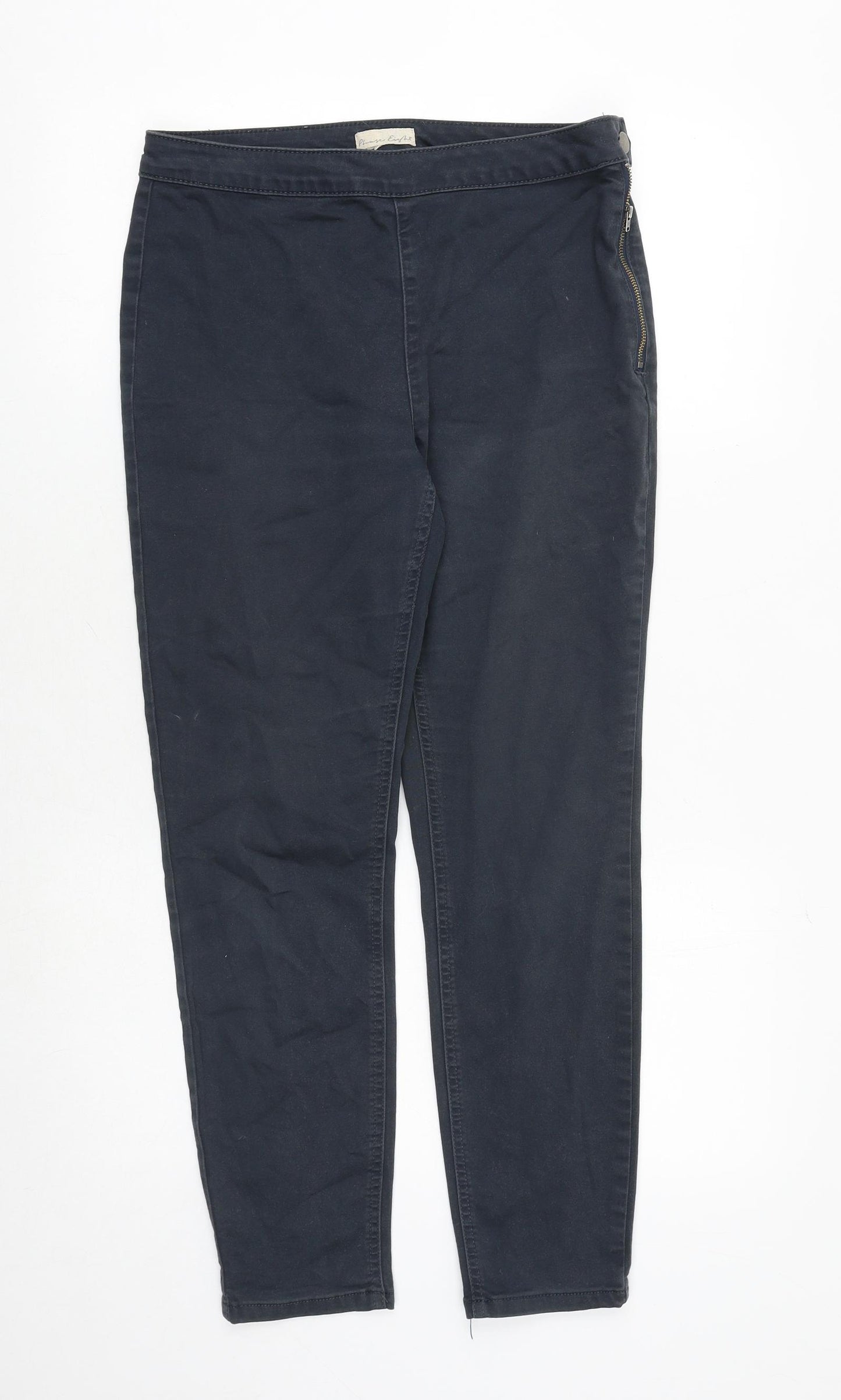 Phase Eight Womens Grey Cotton Skinny Jeans Size 30 in Regular Zip