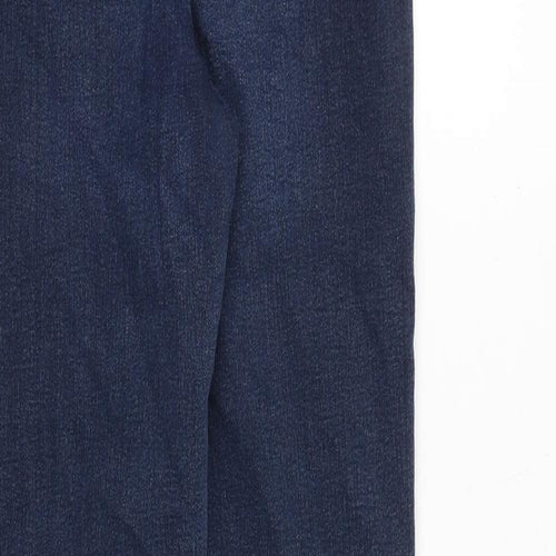 Marks and Spencer Womens Blue Cotton Skinny Jeans Size 10 Slim Zip