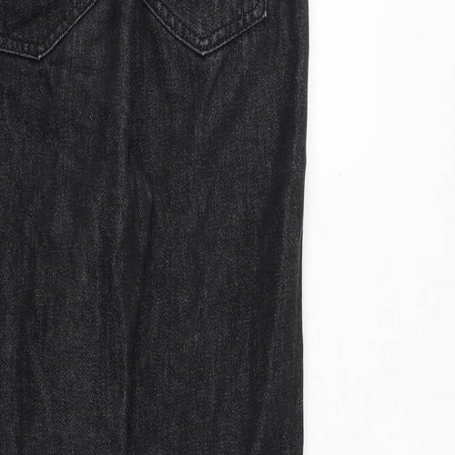 Momokrom Womens Black Cotton Mom Jeans Size 10 Regular Zip