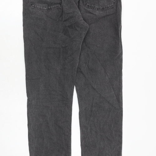 Levi's Womens Grey Cotton Straight Jeans Size 30 in Regular Button