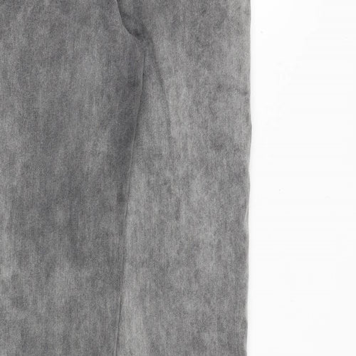 H&M Womens Grey Cotton Skinny Jeans Size 10 Regular Zip