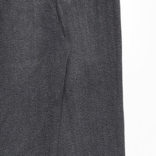 Marks and Spencer Womens Grey Cotton Straight Jeans Size 6 Regular Zip