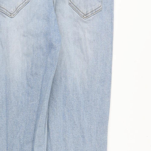 River Island Mens Blue Cotton Skinny Jeans Size 36 in L34 in Regular Button