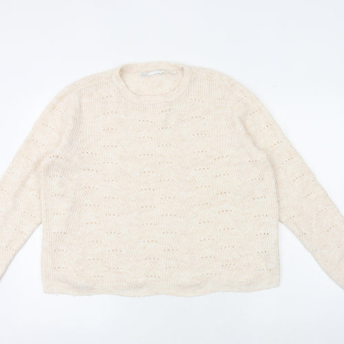 Only Womens Pink Round Neck Acrylic Pullover Jumper Size XL