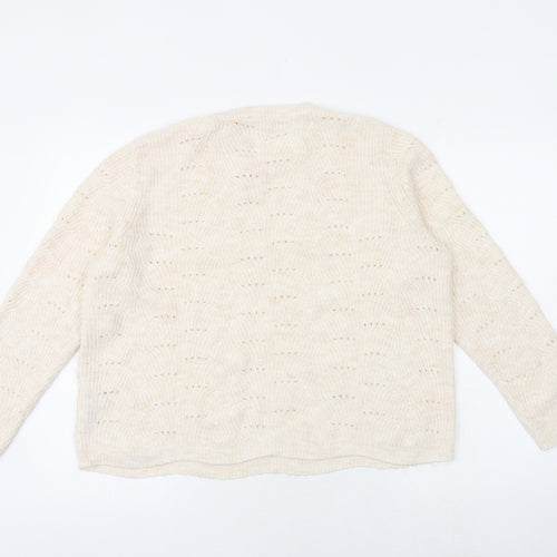 Only Womens Pink Round Neck Acrylic Pullover Jumper Size XL