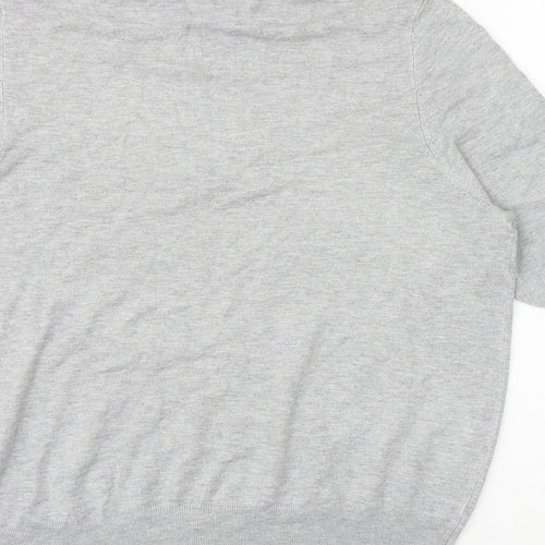 Marks and Spencer Womens Grey Roll Neck Viscose Pullover Jumper Size 16