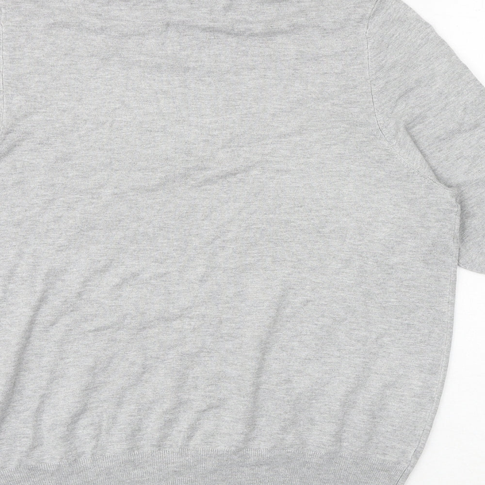 Marks and Spencer Womens Grey Roll Neck Viscose Pullover Jumper Size 16