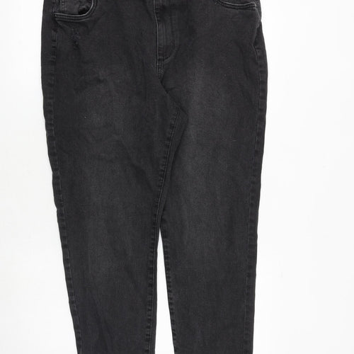 Cotton On Womens Black Cotton Straight Jeans Size 36 in Regular Zip