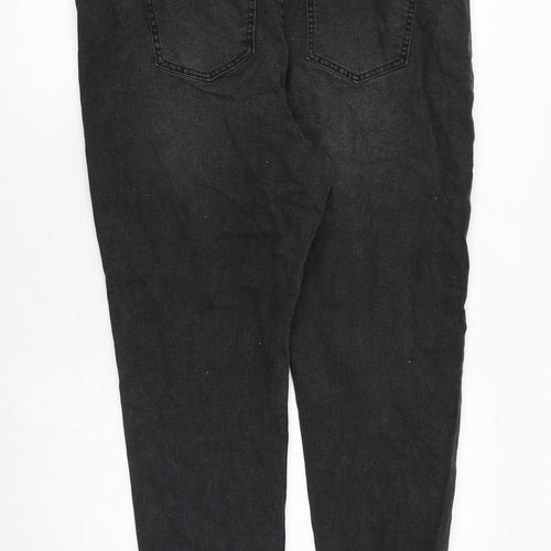 Cotton On Womens Black Cotton Straight Jeans Size 36 in Regular Zip