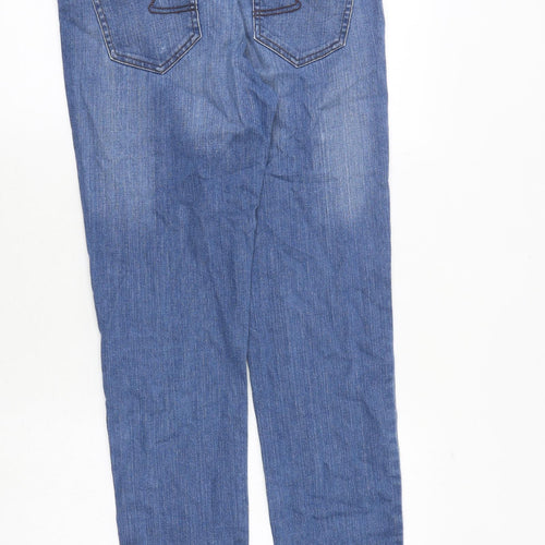 NEXT Womens Blue Cotton Skinny Jeans Size 12 Slim Zip