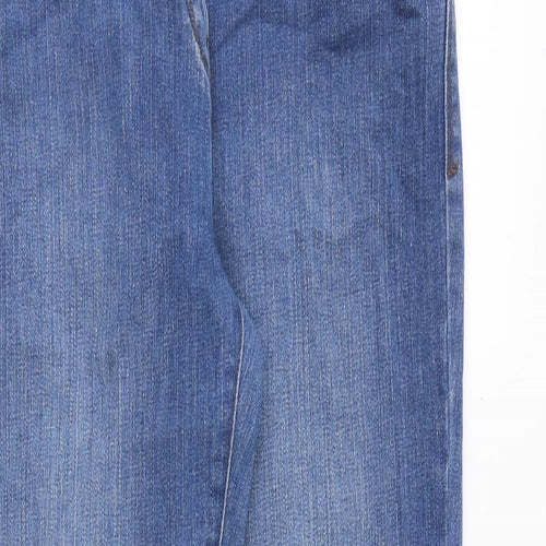 NEXT Womens Blue Cotton Skinny Jeans Size 12 Slim Zip