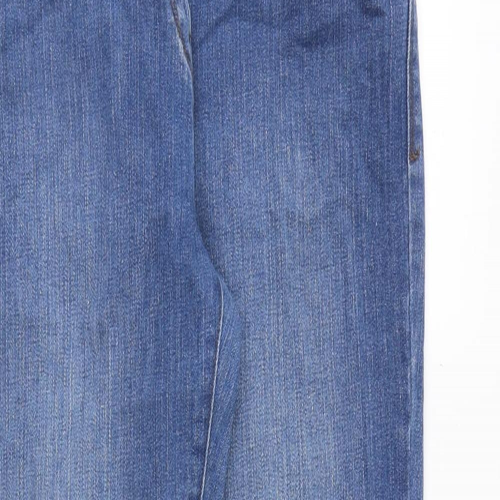 NEXT Womens Blue Cotton Skinny Jeans Size 12 Slim Zip
