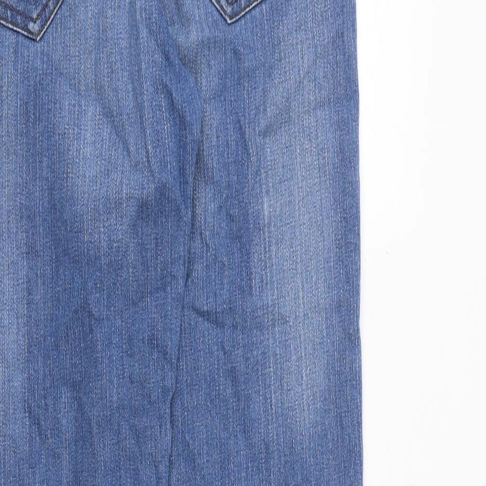 NEXT Womens Blue Cotton Skinny Jeans Size 12 Slim Zip