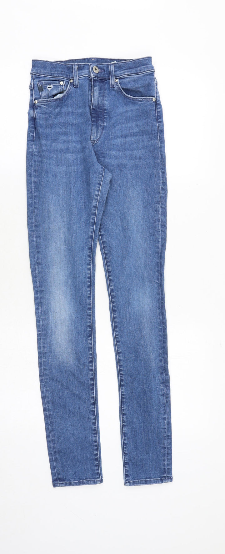 H&M Womens Blue Cotton Skinny Jeans Size 26 in L32 in Slim Zip