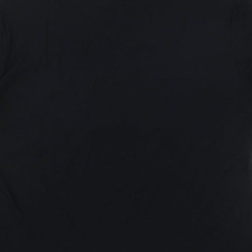 Marks and Spencer Womens Black Viscose Basic T-Shirt Size 18 Scoop Neck