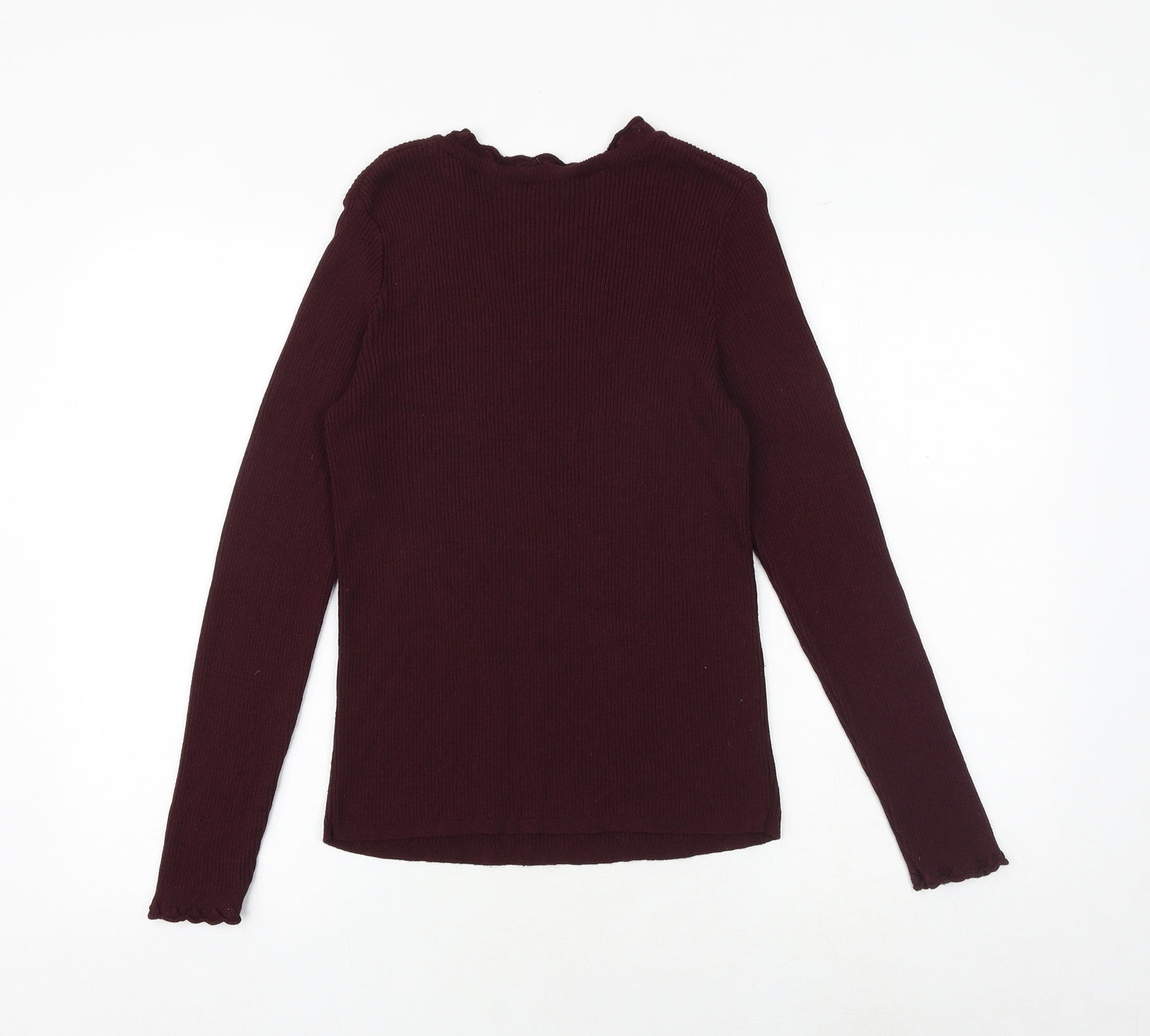 Dorothy Perkins Womens Purple Round Neck Viscose Pullover Jumper Size 12