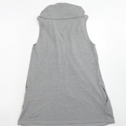 Apricot Womens Grey Polyester A-Line Size 10 Roll Neck Pullover