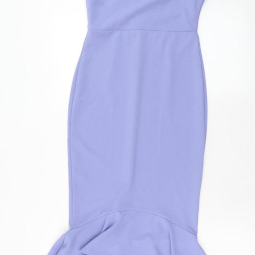 Missguided Womens Purple Polyester Mermaid Size 8 Round Neck Pullover
