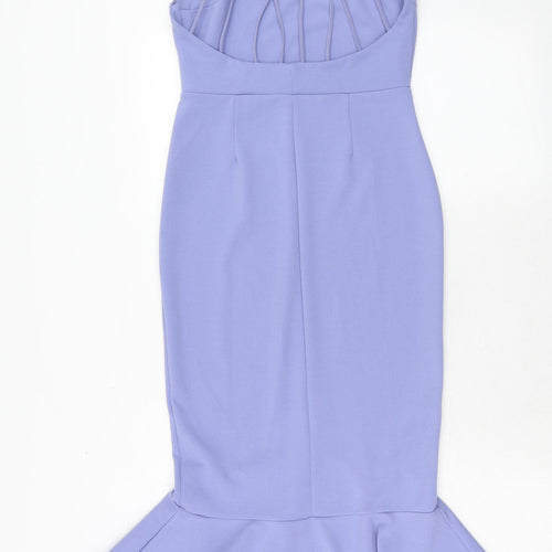 Missguided Womens Purple Polyester Mermaid Size 8 Round Neck Pullover