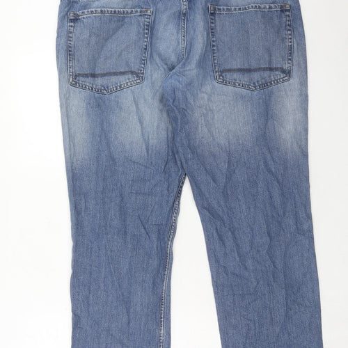 Timberland Mens Blue Cotton Straight Jeans Size 40 in Regular Zip