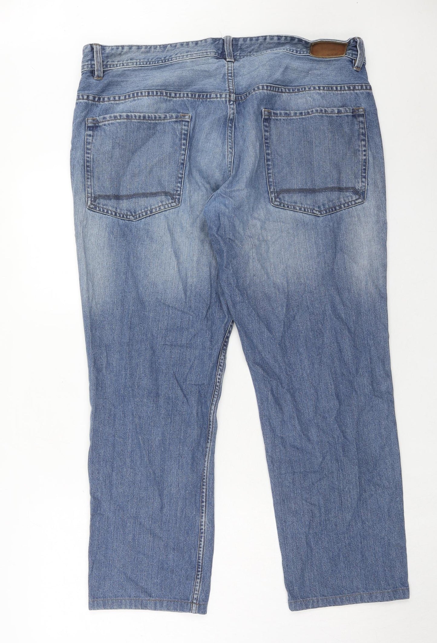 Timberland Mens Blue Cotton Straight Jeans Size 40 in Regular Zip