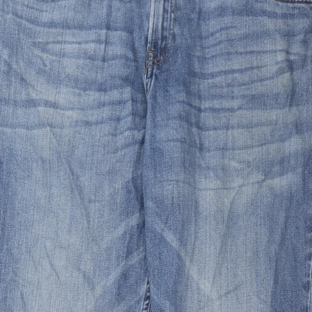 Timberland Mens Blue Cotton Straight Jeans Size 40 in Regular Zip