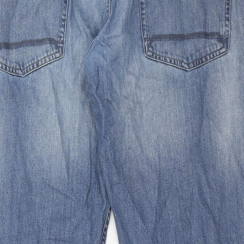 Timberland Mens Blue Cotton Straight Jeans Size 40 in Regular Zip