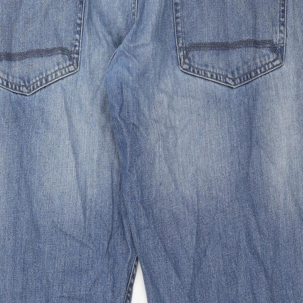 Timberland Mens Blue Cotton Straight Jeans Size 40 in Regular Zip