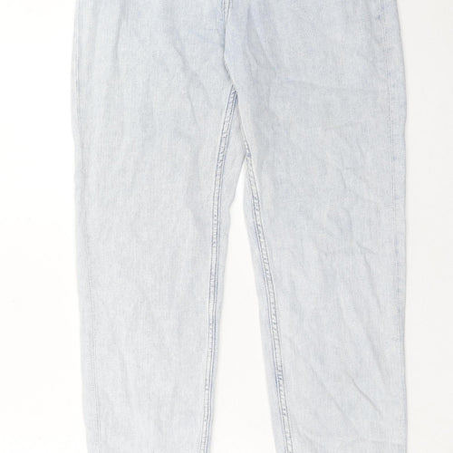 H&M Womens Blue Cotton Mom Jeans Size 29 in L30 in Regular Zip