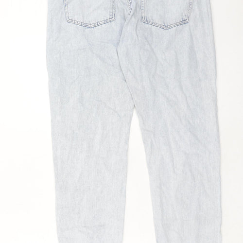 H&M Womens Blue Cotton Mom Jeans Size 29 in L30 in Regular Zip