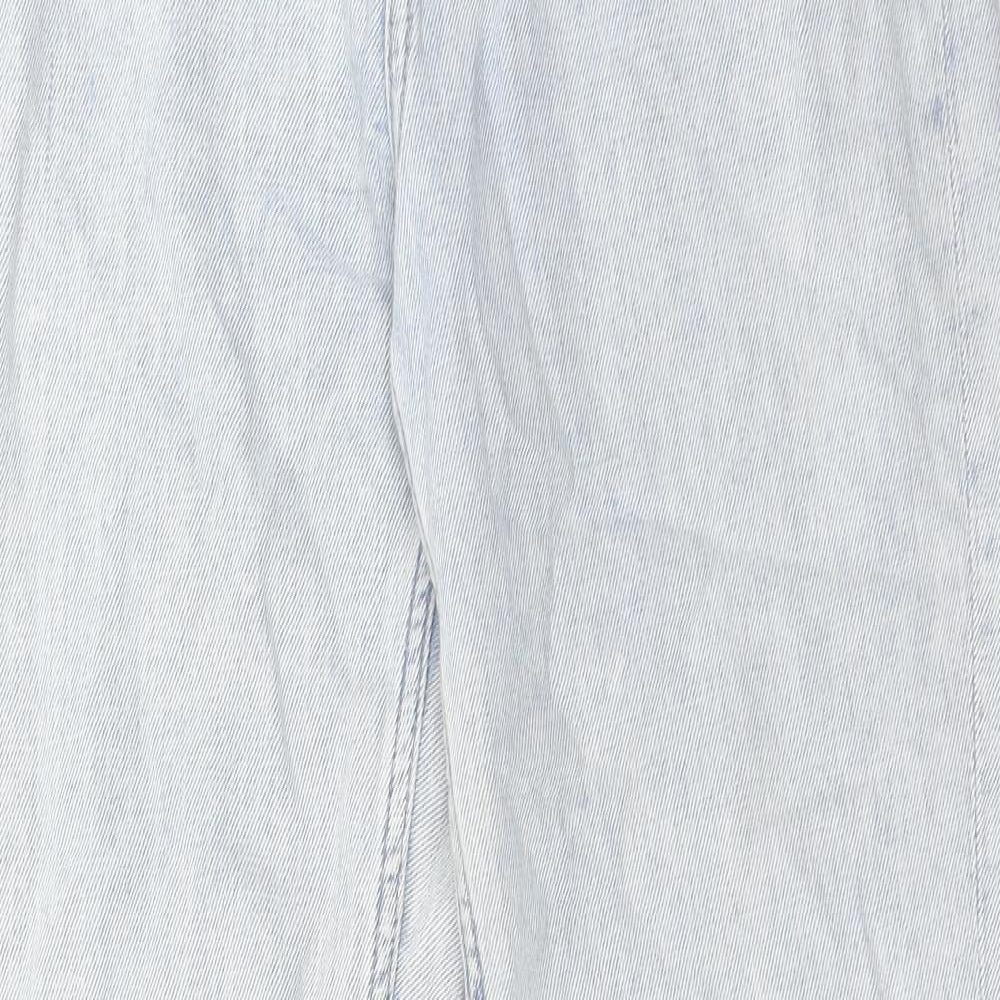 H&M Womens Blue Cotton Mom Jeans Size 29 in L30 in Regular Zip