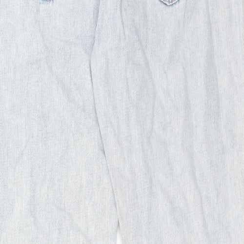 H&M Womens Blue Cotton Mom Jeans Size 29 in L30 in Regular Zip