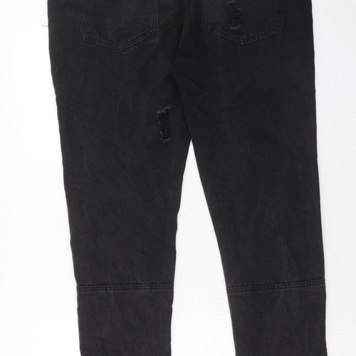 Boohoo Mens Black Cotton Skinny Jeans Size 36 in Regular Button