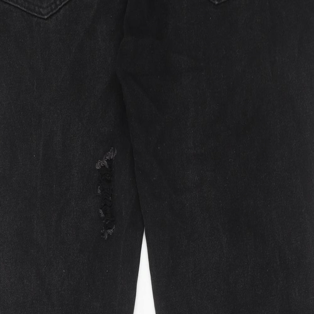 Boohoo Mens Black Cotton Skinny Jeans Size 36 in Regular Button