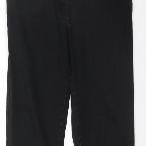 NEXT Womens Black Cotton Bootcut Jeans Size 10 Regular Zip