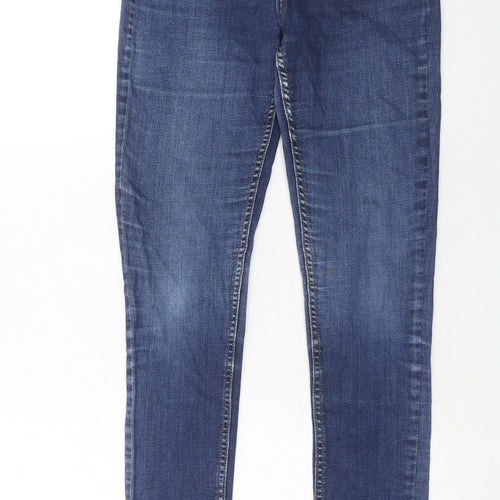 Oasis Womens Blue Cotton Skinny Jeans Size 12 Regular Zip