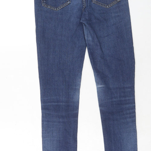 Oasis Womens Blue Cotton Skinny Jeans Size 12 Regular Zip