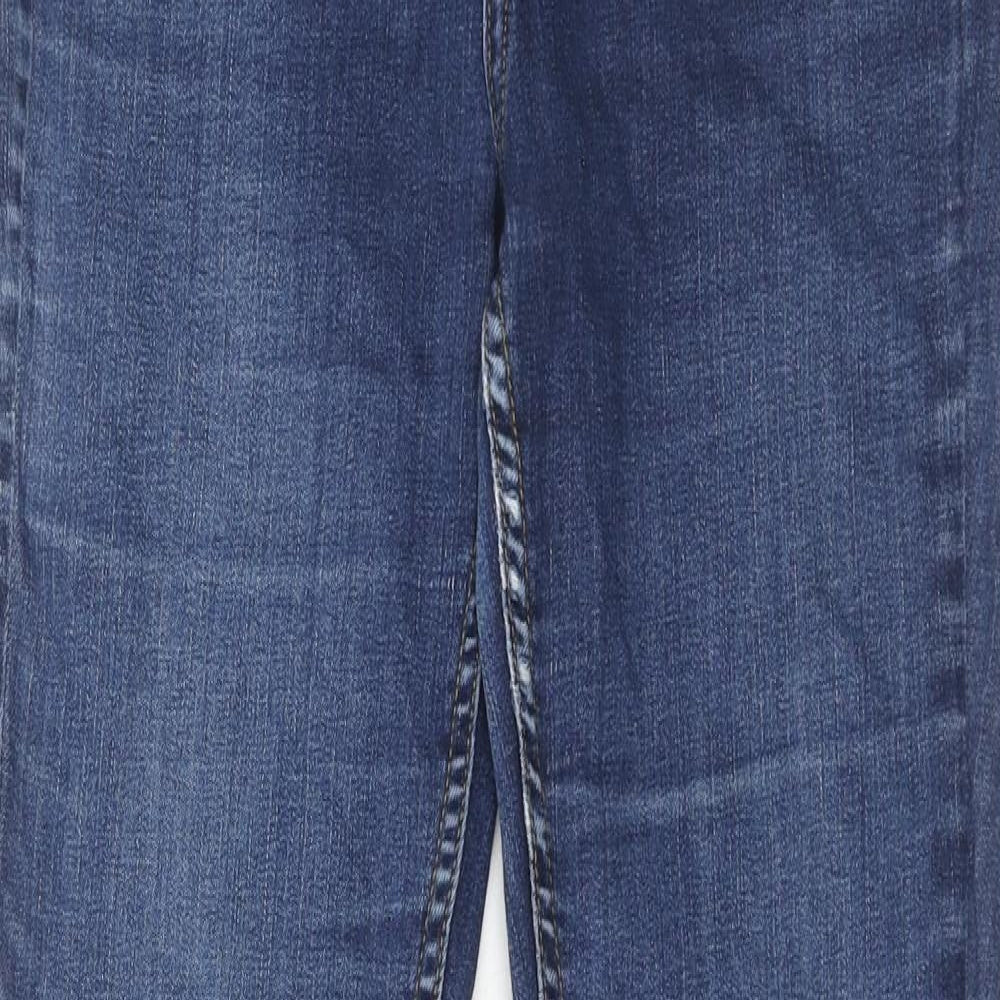 Oasis Womens Blue Cotton Skinny Jeans Size 12 Regular Zip