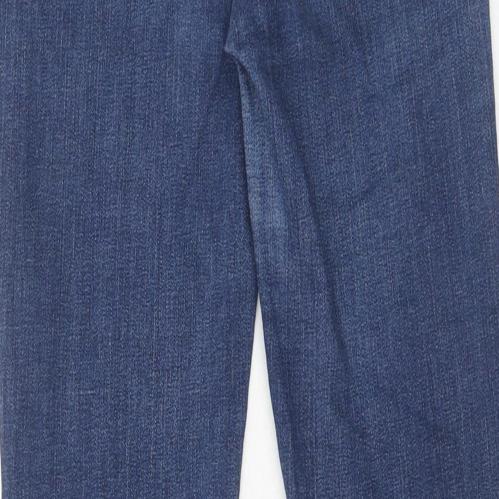 Oasis Womens Blue Cotton Skinny Jeans Size 12 Regular Zip