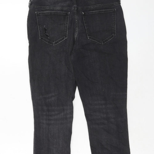 H&M Womens Grey Cotton Skinny Jeans Size S Regular Button