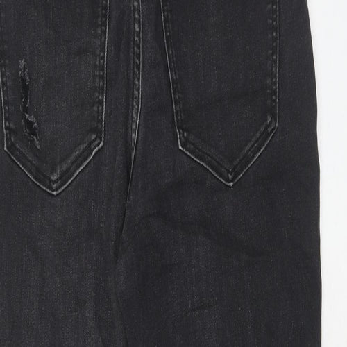 H&M Womens Grey Cotton Skinny Jeans Size S Regular Button