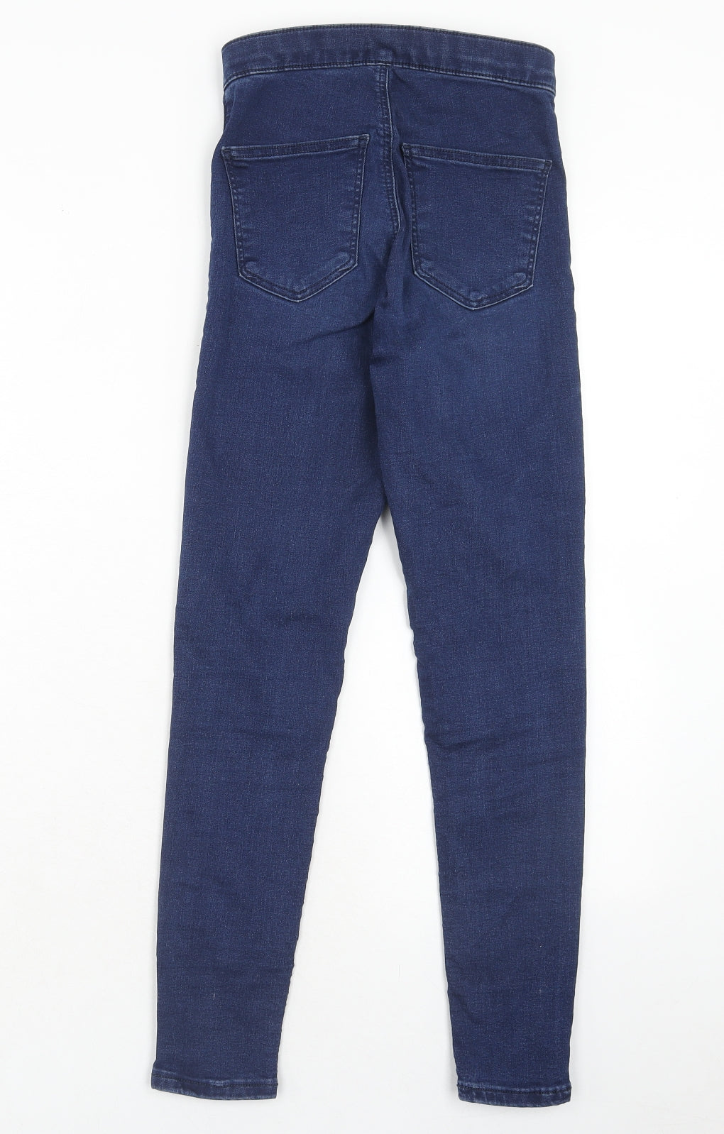 Topshop Womens Blue Cotton Skinny Jeans Size 28 in L32 in Regular Zip