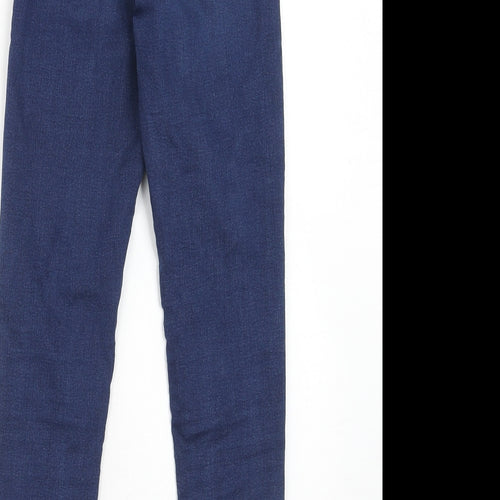 Topshop Womens Blue Cotton Skinny Jeans Size 28 in L32 in Regular Zip