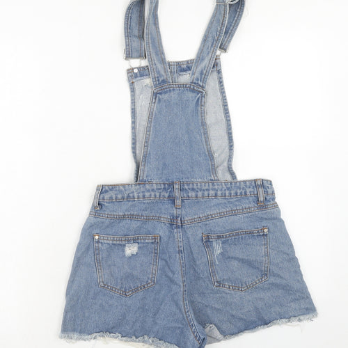 Select Womens Blue Cotton Dungaree One-Piece Size 10 Button - Distressed