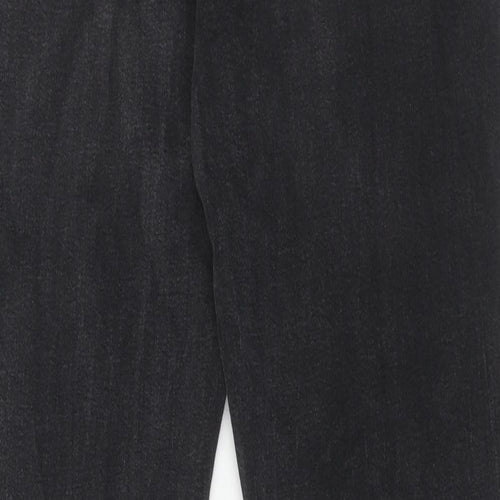 New Look Womens Black Cotton Skinny Jeans Size 16 Regular Zip