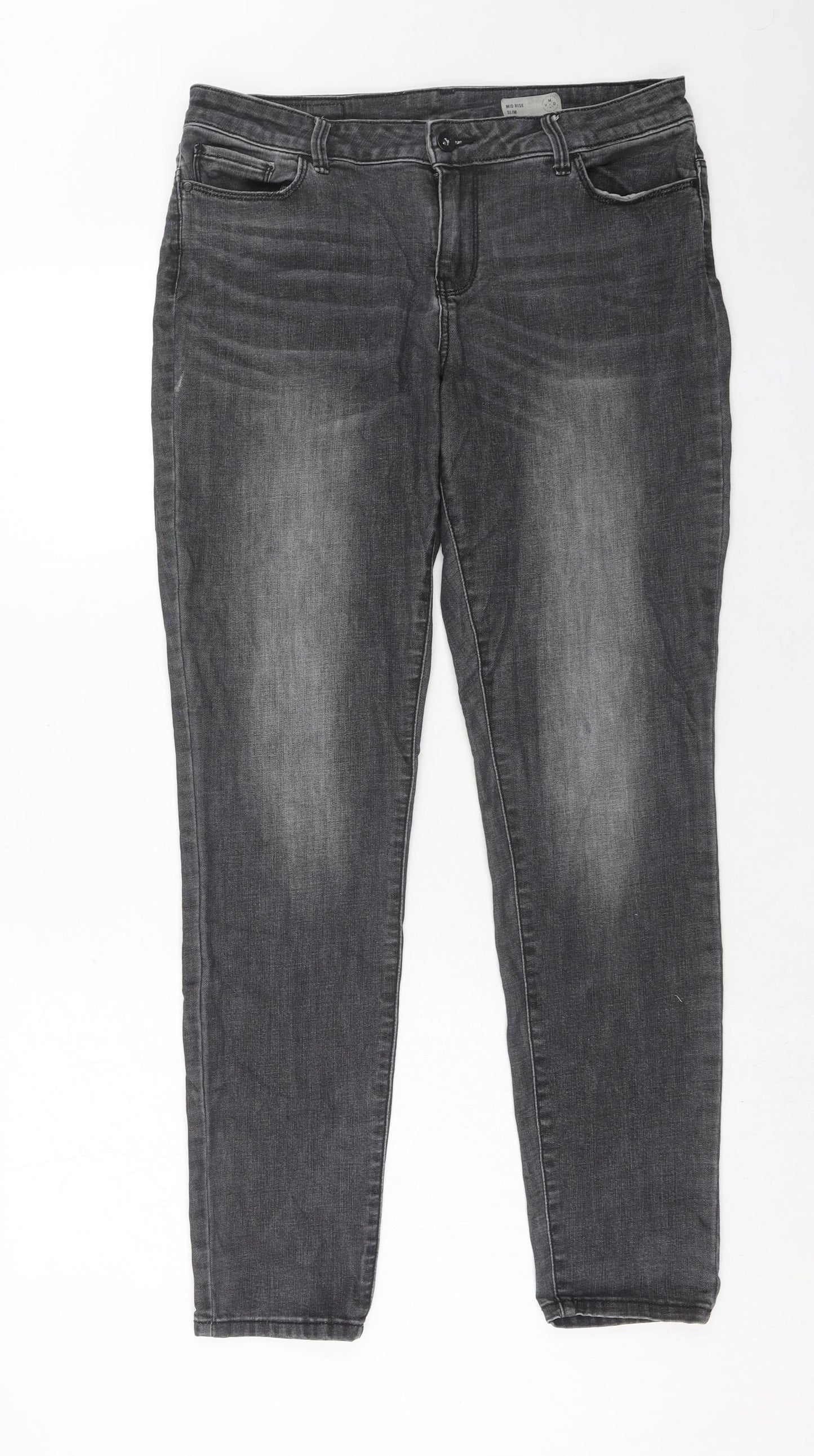 VERO MODA Womens Grey Cotton Skinny Jeans Size 32 in Slim Zip