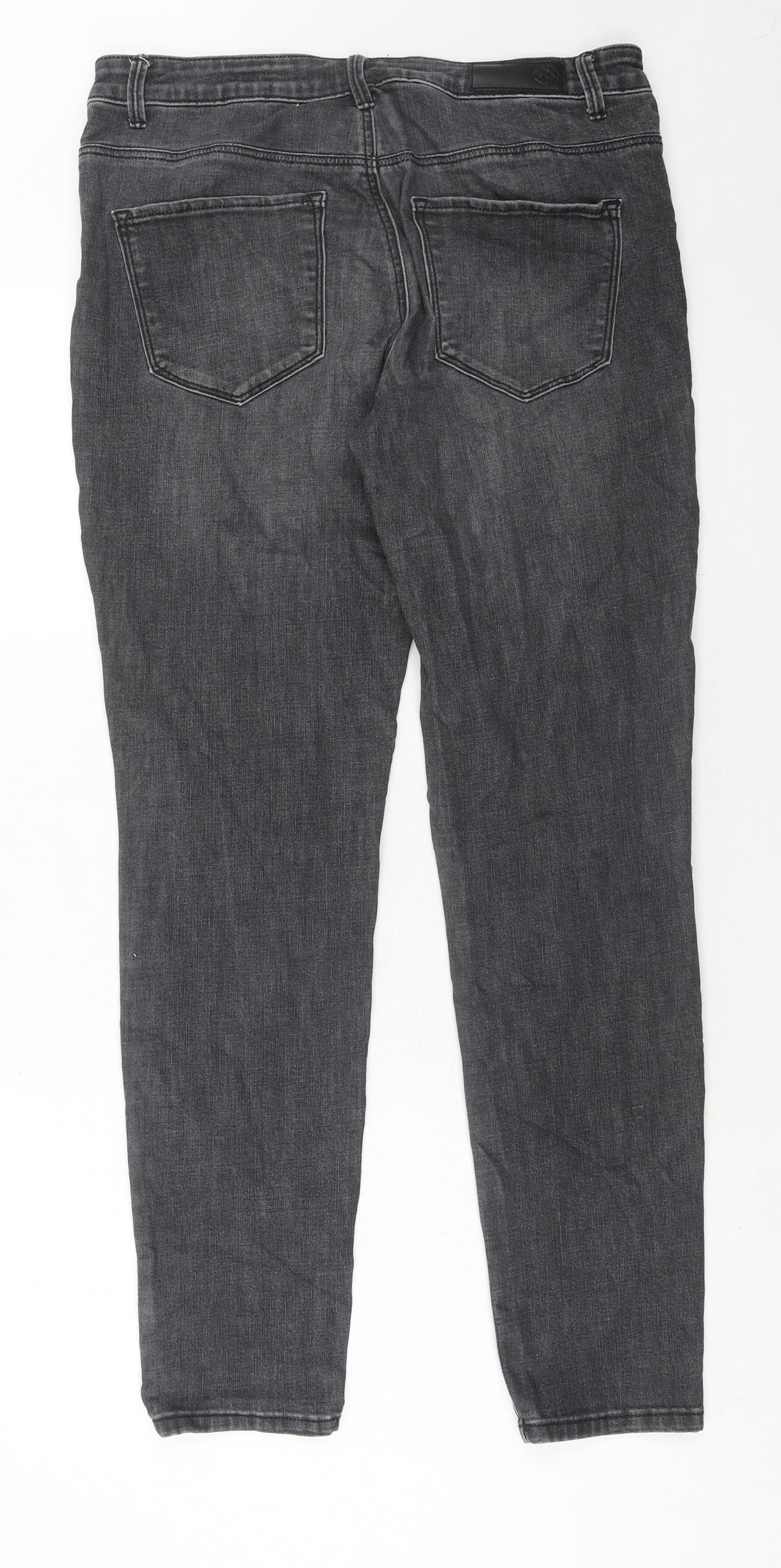 VERO MODA Womens Grey Cotton Skinny Jeans Size 32 in Slim Zip