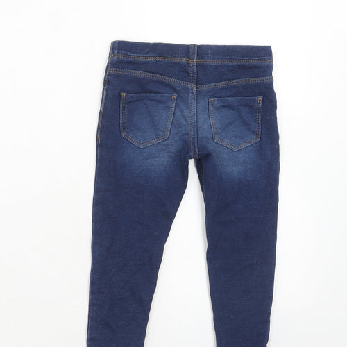 Marks and Spencer Girls Blue Cotton Skinny Jeans Size 3-4 Years Regular Pullover